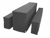 60cm Hussenset Exklusiv - Anthrazit / Silbergrau