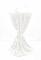 Stehtisch-Hussen Satin - Silberfarben , 60cm Durchmesser