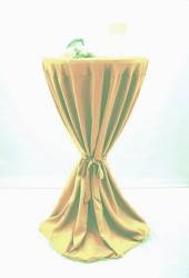 Stehtisch-Hussen Satin - Goldfarben , 60cm Durchmesser