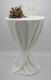 Stehtisch-Hussen Exklusiv - Weiss, 70cm Durchmesser