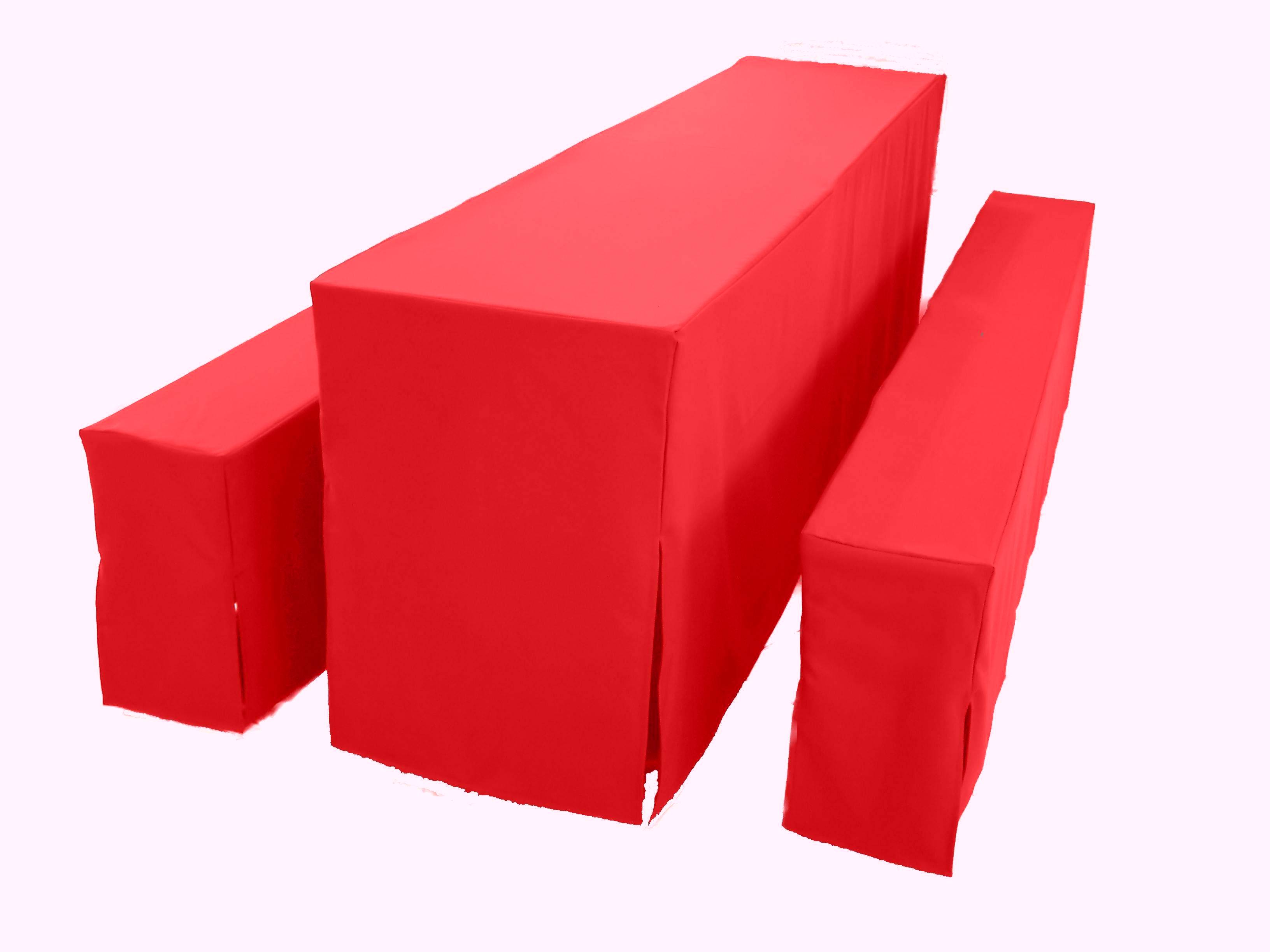50cm Tischhusse Exklusiv - Rot